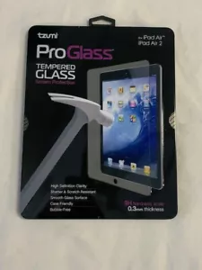 Tzumi Pro Glass Tempered Glass Protector 0.3mm Thickness for iPad Air iPad Air 2 - Picture 1 of 4