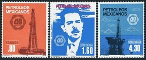 Mexico 1161,C556-C557 blocks/4,MNH. Oil industry,nationalization-40,1978.Derrick - Picture 1 of 1