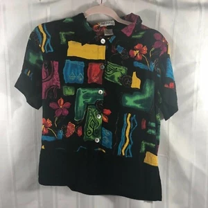 Conjunto de camisa/pantalón Paradiso multicolor para mujer talla: S tropical floral con botones - Imagen 1 de 8