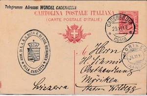 ITALIEN 1914 König Viktor Emanuel III 10 Cmi rot auf rahmfarben Kab.-GA-Postkar - Bild 1 von 6