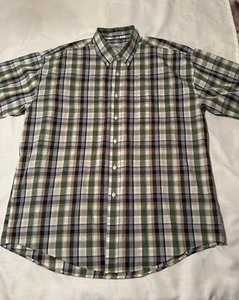 Neu ohne Etikett Sun River Clothing Co. knitterarmes mehrfarbig kariertes Button-Down-Hemd L - Bild 1 von 6