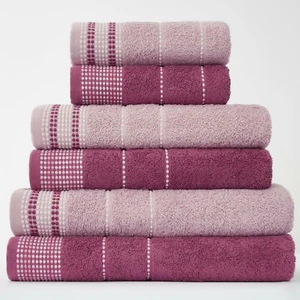 100% Egyptian Cotton Bath Towels Patterned Super Soft Large Hand Jumbo Bath Set - Picture 1 of 54