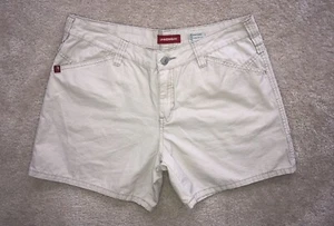 VTG Y2K UNIONBAY Zip Fly High Waist Khaki Beige Union Bay Mom Shorts Sz 11 - Picture 1 of 24