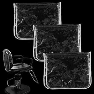 3 Pieces Chair Back Cover Plastic Clear Salon Chair Back Cover Fits Most Standar - Picture 1 of 12