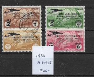 ITALIAN COLONY LIBYA @ 19343 Sass. Air Mail A 30-33 - Nice Priced @ Lib.123 - Picture 1 of 1