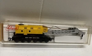 Liliput HO Scale 5209 Wrecking Crane In Original Box Yellow Untested Train Car - Picture 1 of 10