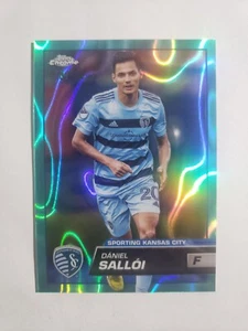 2023 Topps Chrome MLS Daniel Salloi Aqua Lava Refractor /125 #130 Kansas City - Picture 1 of 2