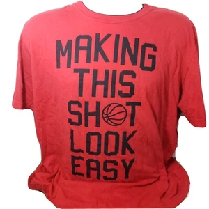 Nike T-Shirt Mens XL Red Short Sleeve Making This Shot Look Easy Basketball - Picture 1 of 6