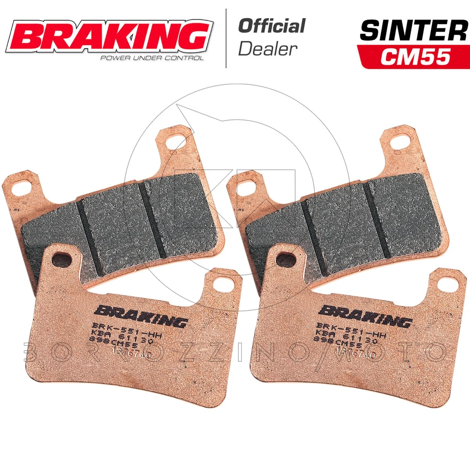 4 PASTIGLIE FRENO ANTERIORI BRAKING CM55 per SUZUKI GSXR GSX R 600 750 1000 2007 - Imagen 1 de 2