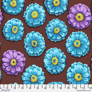 Kaffe Fassett Quilting Cotton 1/2m / Fat / Long Quarters Zinnia Aqua - Picture 1 of 3