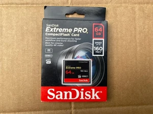 SanDisk 64GB Extreme PRO Compact Flash Memory Card UDMA 7 Speed Up To 160MB/s - - Picture 1 of 2