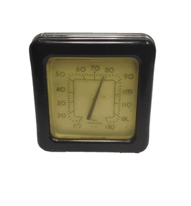 VTG Art Deco Taylor Thermoguide Mayfair Industrial Machine Black Thermometer - Picture 1 of 7