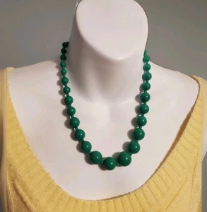Lindo Collar Retro Verde Cuentas Graduadas Ajustable Años 90 Claire's Excelente - Imagen 1 de 4