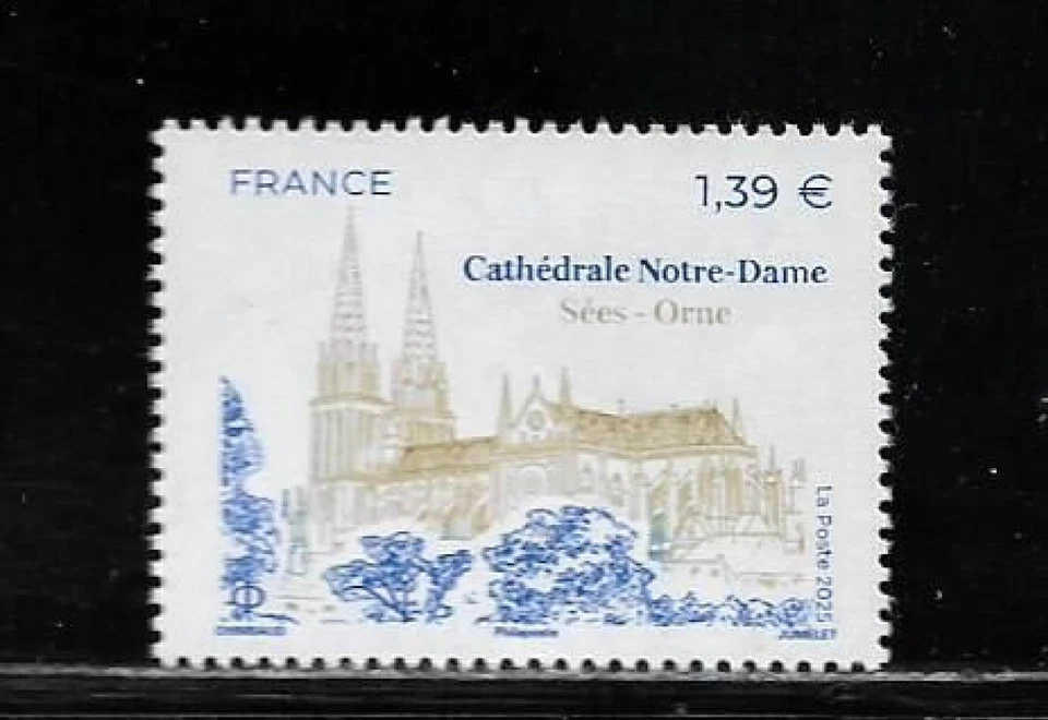 france 2025  Cathedral Notre Dame Sée SEE ORNE spire choir transept 1v mnh - Image 1 of 1