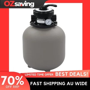 Pool Sand Filter Grey 4 Position Valve 27 kg 7 m³/h Durable PE 1725 - Picture 1 of 5