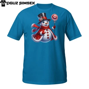 Christmas Snowman Gentleman Shirt – Holiday Top Hat & Candy Cane Tee - Picture 1 of 31