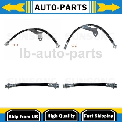 Sunsong Brake Hose Line Front Rear 4x For 1990-1993 Buick Skylark 3.3L - Image 1 of 4