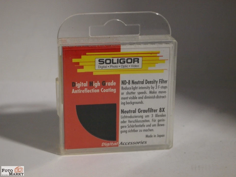Grey Filter ND-8 Digital-High-Grade (Soligor) Antireflex-Coating (Japan) - Image 1 of 2