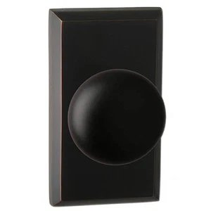 Bravura Macon 906G-1 Dummy Knob Oil Rubbed Bronze w/ Rectangle Trim - Picture 1 of 7