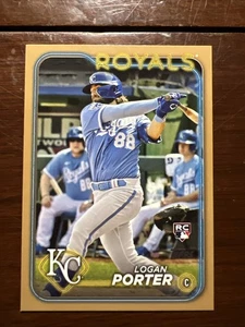 2024 Topps #666 Logan Porter Gold #840/2024 RC Rookie Card Royals - Picture 1 of 5