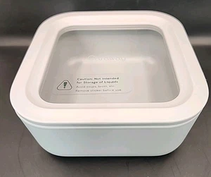 NUOVO Caraway Vetro Conservazione Alimenti Capacità 4,4 Tazze 6" x 6" x 2,5" Forma Quadrata Grigio - Foto 1 di 7