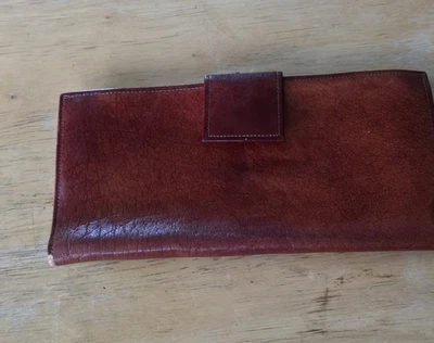 Princess Gardner Indio Goatskin Wallet Dark Brown 1980s - Image 1 of 4