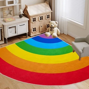 Regenbogen Vorleger für Kinder Klassenzimmer, Home Learning Waschbar Kinderteppich Rutschfest... - Bild 1 von 9
