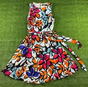 Ralph Lauren Women Floral Belted Sheath Dress Classic Luxury 0P - Picture 1 of 9