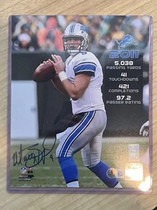 Matthew Stafford Autographed Detroit 8x10 Football Photo - BAS (Blue Ink) - Picture 1 of 6