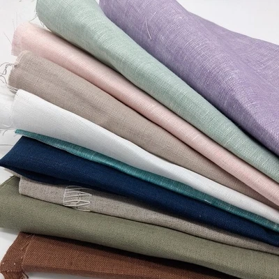Scrap Bag 10 Pieces 100% Irish linen Crafting Fabric  SB1 - Image 1 of 4