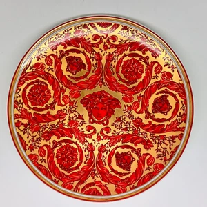 VERSACE Medusa Garland red BREAD & BUTTER PLATE 6,6" Rosenthal New in BOX 19 cm - Picture 1 of 6