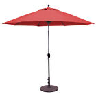 Parapluie de marché rond en aluminium 9 pieds toutes les couleurs tissu pare-soleil Swatch poulie inclinable