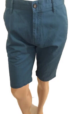 Volcom Shorts 31 W X 10.5 Men’s Flat Front 4 Pocket Twill Blue - C Details - Image 1 of 4