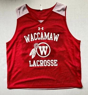 Camiseta deportiva reversible Under Armour Lacrosse LAX Waccamaw para hombre M negra blanca roja #62 Foto 1 de 4