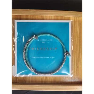 Keep Collective ~ Friendship Beaded Wrap Bracelet ~ Turquoise - Picture 1 of 3