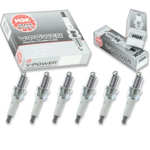 6 pc 6 x NGK V-Power Plug Spark Plugs 4644 BKR7E 4644 BKR7E Tune Up Kit Set lw - Picture 1 of 1