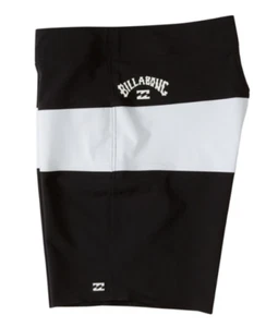 NEW BILLABONG sz 32 swim board shorts Tribong Pro black whte mid length - Picture 1 of 5