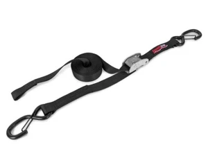 SpeedStrap Heavy Duty Cam-Lock 1 pulgada por 10 pies correa negra amarre con ganchos en S a presión - Imagen 1 de 4