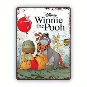 Letreros metálicos vintage dibujos animados de Disney Winnie The Pooh 8 X 12 - Imagen 1 de 2