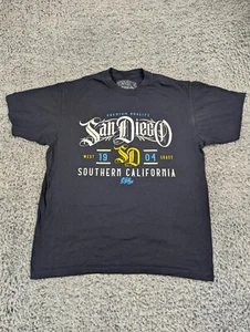 DyseOne Shirt Men Large Blue Graffiti Rap Hip Hop Affliction Style Y2K San Diego - Picture 1 of 6
