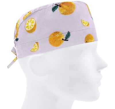 Surgical cap men, scrub caps, scrub hats, surgery hat, gray orange or cap - Image 1 of 3