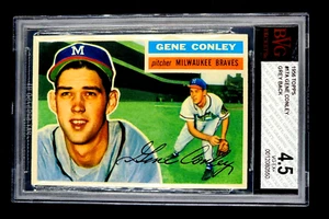 1956 Topps Gray Back #17A Gene Conley Braves BVG BGS 4.5 *Only 4 Graded Higher* - Picture 1 of 11