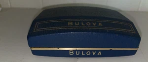 BULOVA Fifth Avenue NEW YORK Blue & Gold Box  PRESENTATION BOX ONLY - Picture 1 of 5