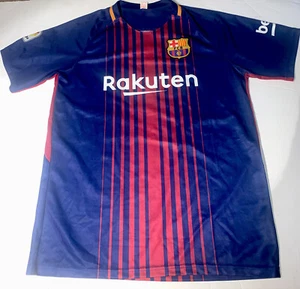 FC Barcelona LaLiga # 10 Lionel Messi Soccer Jersey Size Large - Picture 1 of 4