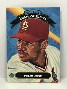 1992 Donruss Diamond Kings Felix Jose #DK-13 St. Louis Cardinals - Bild 1 von 2