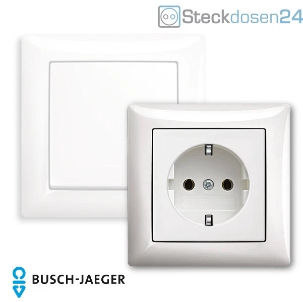Busch Jäger Balance SI Steckdose Schalter Rahmen Alpinweiß Steckdosen  - Bild 1 von 1
