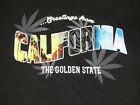 GREETINGS FROM CALIFORNIA - THE GOLDEN STATE - 4XL - BLACK T-SHIRT- D70