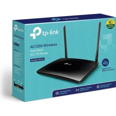 Router 4G LTE con SIM Wi-fi Dual Band AC1200 RJ-45 TP-Link Archer MR400 - Immagine 1 di 4