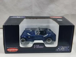 Kyosho escala 1/18 SHELBY COBRA 427 SC azul caja americano muscle car dañado - Imagen 1 de 12