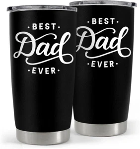 Dad Tumbler Gifts for Dad from Daughters Sons - 20Oz Stainless Steel Insulated C - Picture 1 of 7